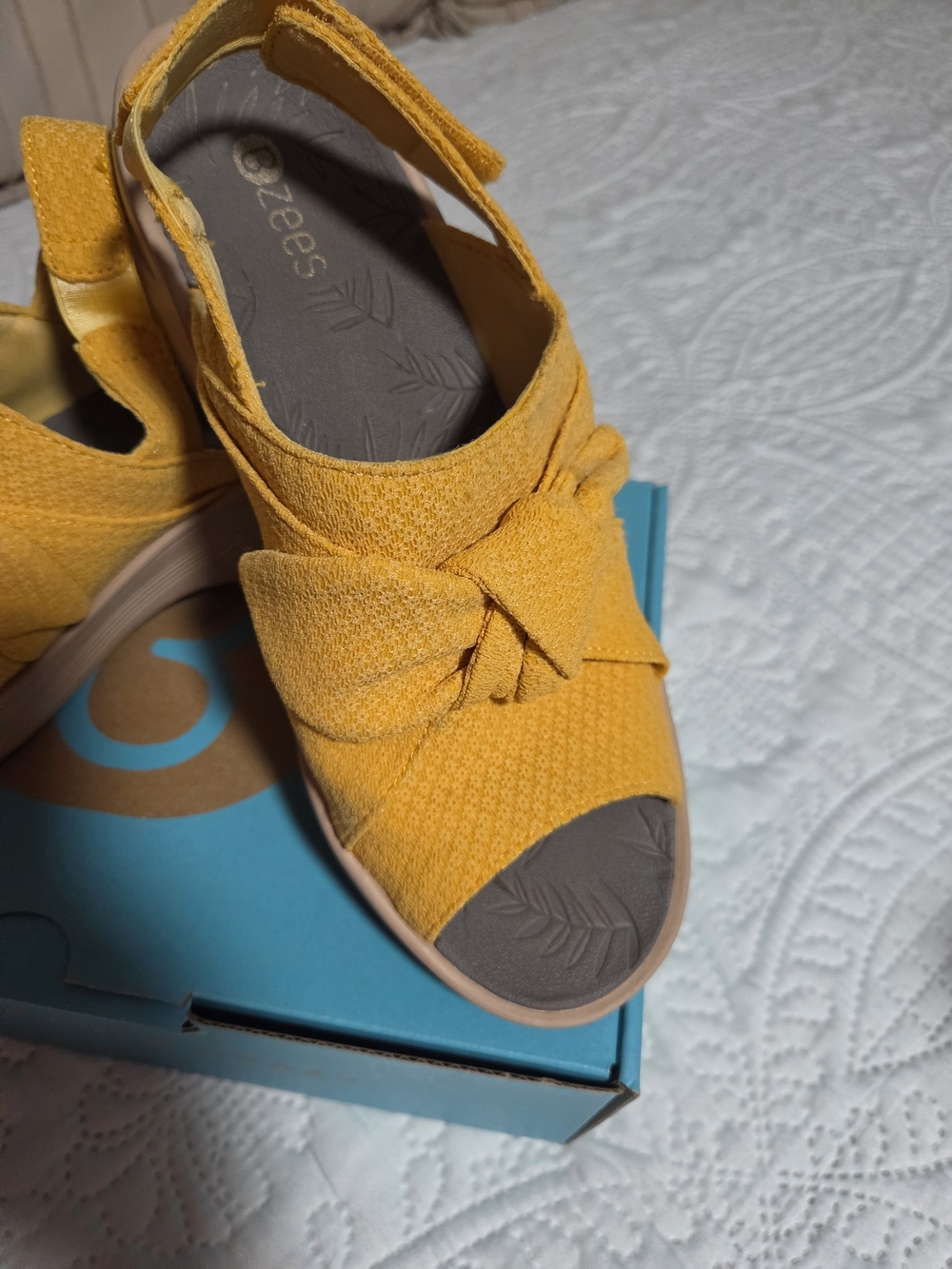 Bzees Women’s Yellow Knot Front Slingback Sandal